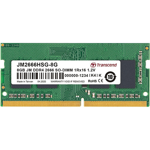 Transcend JetRam - 1x8 Go DDR4 2666 MHz  CL19