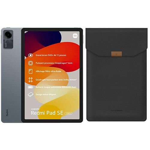 Xiaomi Pad SE + Etui - 4/128 Go - WiFi - Noir