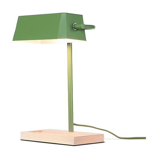 It'S About Romi Lampe de Table Métal et Bois Vert Olive CAMBRIDGE