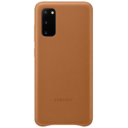 Samsung Coque en cuir pour Galaxy S20 Marron