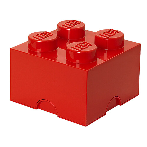 LEGO Brique de rangement 4 tenons - Rouge