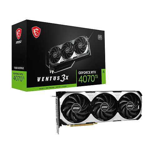 MSI GeForce RTX 4070 Ti VENTUS 3X E1 12G OC · Reconditionné