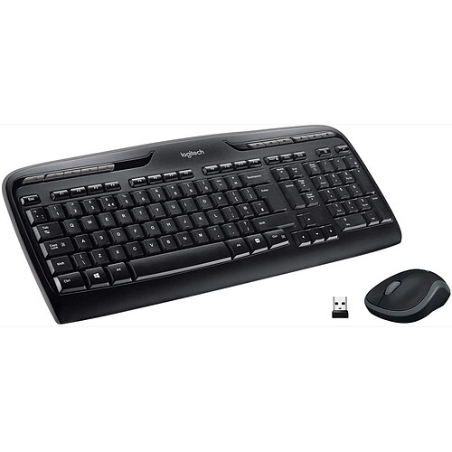 Logitech Clavier avec pavé numérique + souris - MK330 - Noir