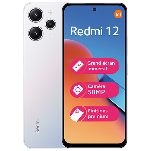 Xiaomi Redmi 12 - 4G - 4/128 Go - Argent