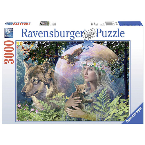 Ravensburger Puzzle Loups au clair de lune – 3000 pièces