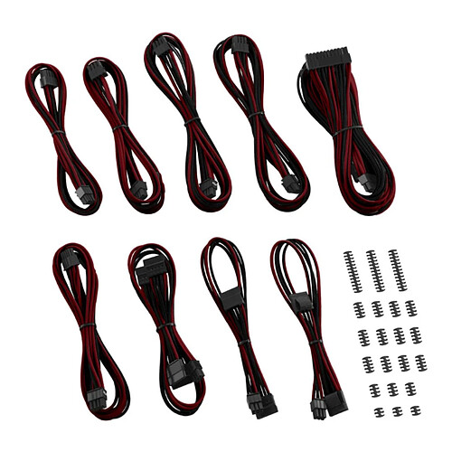 CableMod Classic ModMesh C-Series Cable Kit Corsair RMi & RMx - Noir / Rouge bordeaux