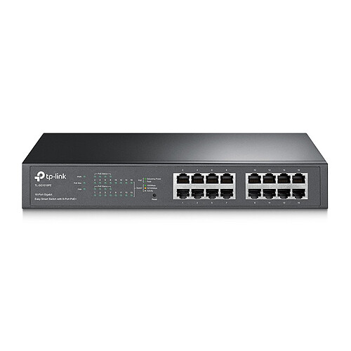 TP-LINK TL-SG1016PE Switch PoE administrable 16 ports Gigabit dont 8 ports PoE+ (Bureau, Boîtier Métal)