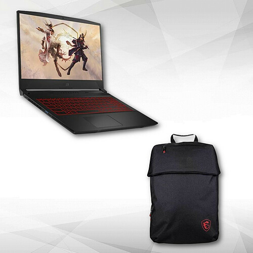 MSI Katana GF66 11UG-1008XFR + Stealth Trooper Backpack - Noir