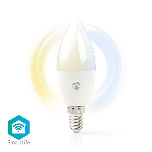 NEDIS Ampoule LED Intelligente Wi-Fi - Blanc Chaud à Blanc Froid - E14