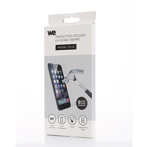 WE Verre Trempé pour [iPhone 7 - iPhone 8] - Film Protection Ecran Anti-Rayures - Anti-Bulles d'Air - Ultra Résistant - Dureté 9H Glass