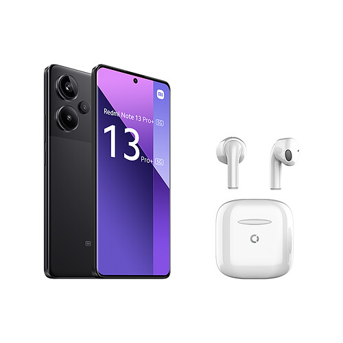 Xiaomi Redmi Note 13 Pro Plus - 5G - 12/512 Go - Noir minuit + Echo Pods Air Blanc