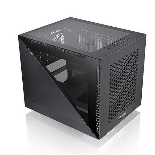 THERMALTAKE Divider 200 TG Air Black Micro-ATX - Noir - Avec fenêtre