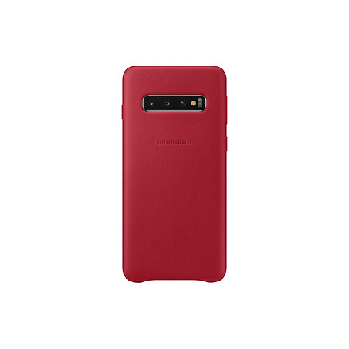 Samsung Coque Cuir Galaxy S10 Plus - Rouge Bordeaux