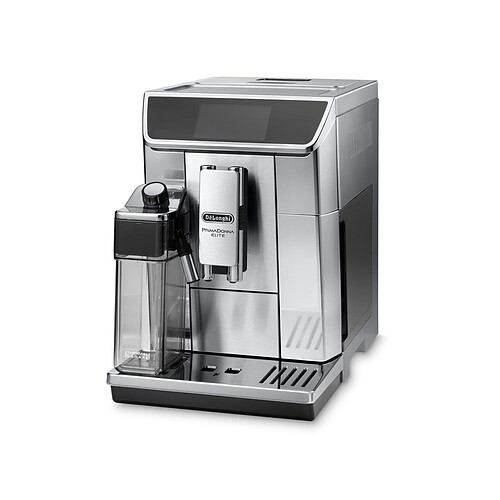 DeLonghi Machine à café Expresso broyeur PrimaDonna Elite ECAM 650.75.MS - Argent