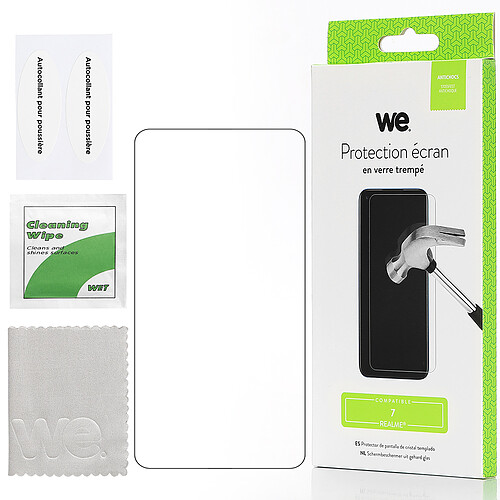 WE Verre Trempé pour [REALME 7] -  Film Protection Ecran Anti-Rayures - Anti-Bulles d'Air - Ultra Résistant - Dureté 9H Glass