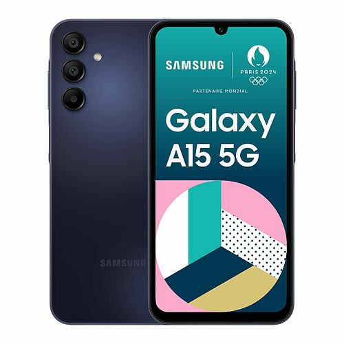 Samsung Galaxy A15 - 5G - 4/128 Go - Bleu nuit