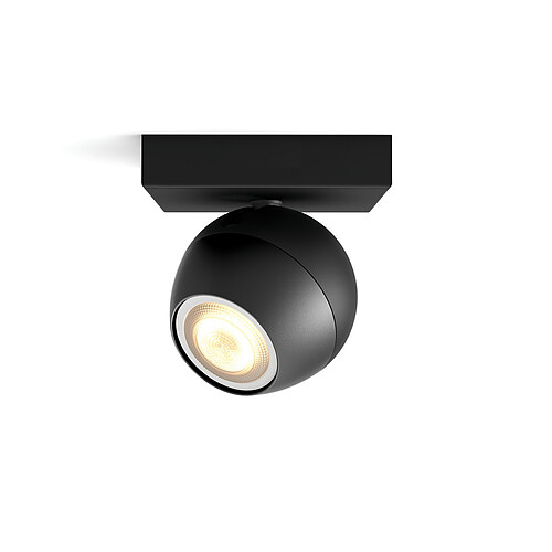 Philips Hue White Ambiance BUCKRAM Spot 1x5.5W extension - Noir (télécommande non incluse)