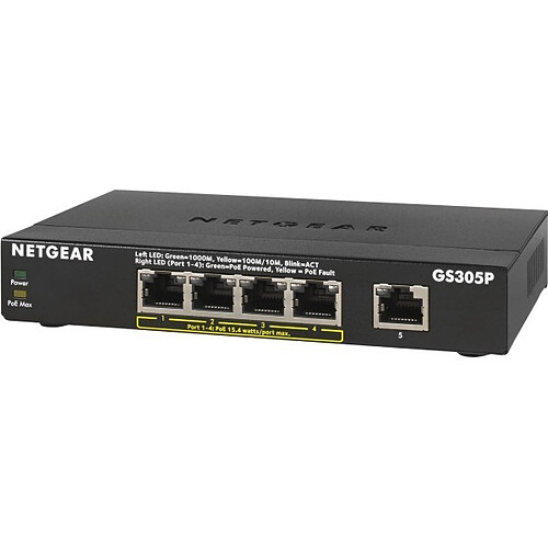 Netgear GS305P-100PES - 5 ports avec PoE