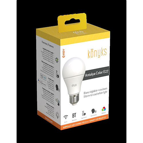 Konyks Ampoule connectée E27 - Antalya - Couleur