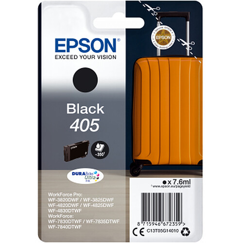 Epson Singlepack Black 408XL Ultra Ink Singlepack Black 408XL DURABrite Ultra Ink