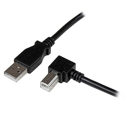 StarTech.com Câble USB 2.0 A vers USB B Coude à droite Male / Male pour imprimante - 2 m - Noir