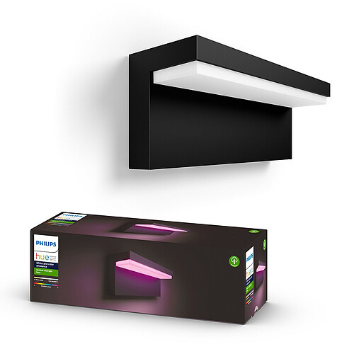 Philips Hue Applique murale d'extérieur connectée NYRO - 13.5W - Noir - White & Color Ambiance