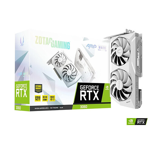 ZOTAC GeForce RTX 3060 AMP White Edition - Dual Fan - 12Go