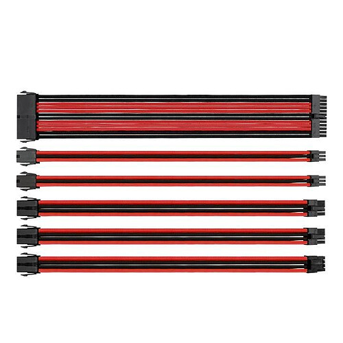 Thermaltake Câble TTMod combo pack / Noir et Rouge / 300mm