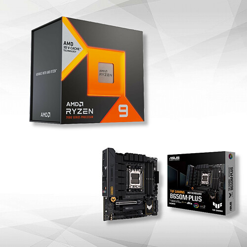 AMD Ryzen 9 7900X3D (4.4 GHz / 5.6 GHz) + TUF GAMING B650-PLUS