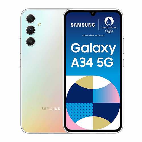 Samsung Galaxy A34 - 5G - 8/256 Go - Argenté