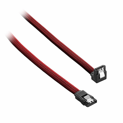 Cablemod ModMesh Right Angle SATA 3 Cable 30cm - Sang Rouge