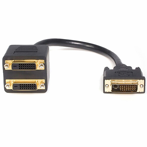 StarTech.com Câble Répartiteur en Y DVI-D vers 2x DVI-D 30 cm - Câble Splitter DVI-D - M/F