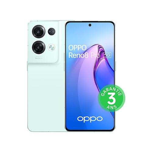 OPPO Reno8 Pro - 5G - 8/256GO - Vert Glacé