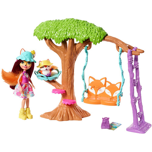 Enchantimals Coffret Mini-Poupée - L'arbre enchanté du renard - FRH45