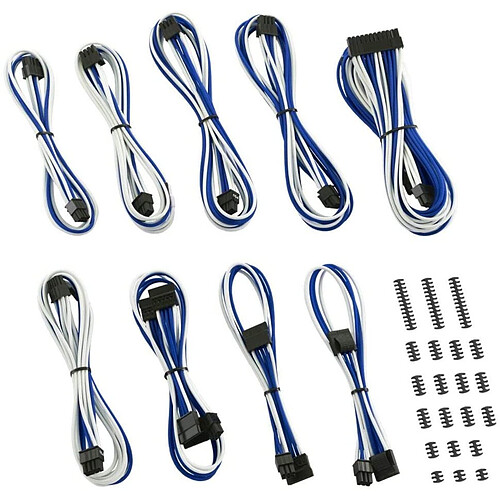 CableMod Classic ModMesh C-Series Cable Kit Corsair AXi, HXi & RM - Blanc / Bleu