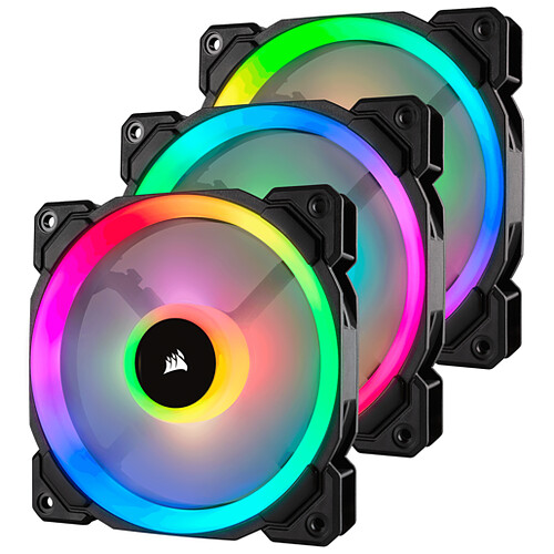 Corsair  Ventilateur LL120 RGB PWM - Pack de 3 