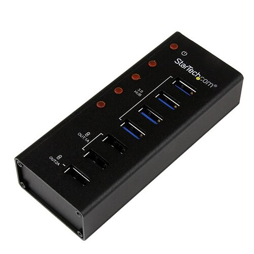 StarTech.com Hub USB 3.0 Alimenté de 4 ports avec Station de Recharge de 3 ports USB