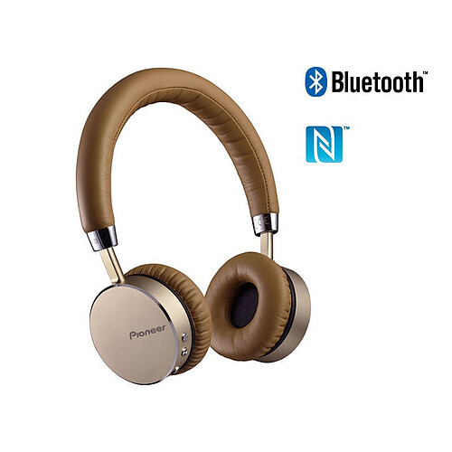 Pioneer casque arceau bluetooth - marron gold