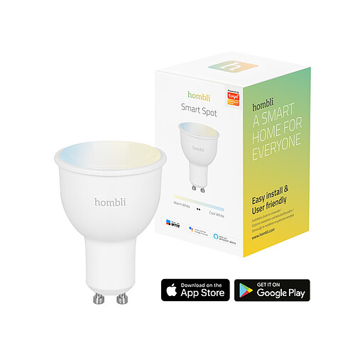 Hombli Spot connecté - LED 4,5W GU10 - WiFi - Dimmable