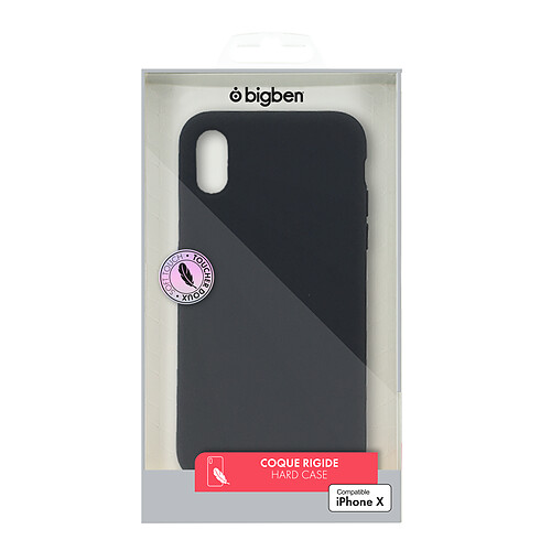 Bigben Interactive Coque rigide pour iPhone X - COVSOFTIP8BL - Noir