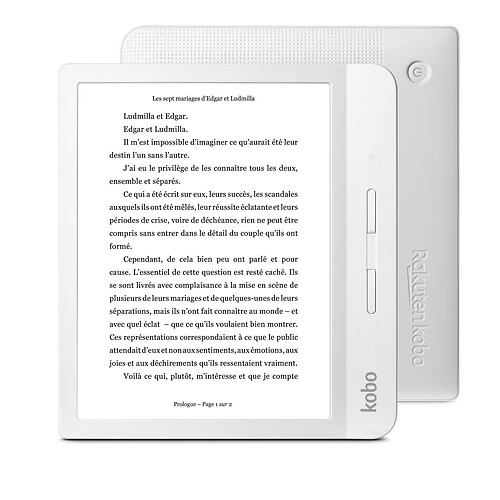 Kobo Liseuse numérique Libra H2O - 7'' - Blanc