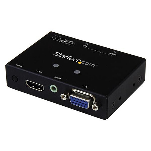 StarTech.com Switch 2x1 VGA et HDMI vers VGA avec convertisseur HDMI vers VGA et commutation prioritaire - 1080p