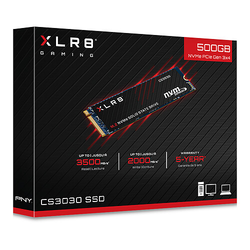 PNY CS3030 Series 500 Go M.2 NVMe PCIe