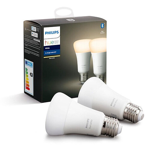 Philips White E27 9.5W x2