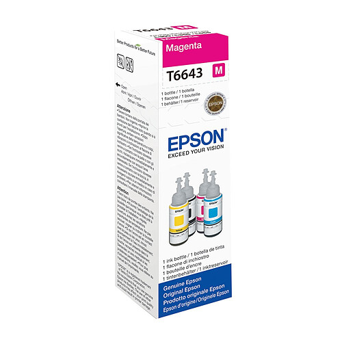 Epson T6643 Magenta - Bouteille d'encre EcoTank  70ml (WE)