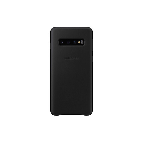 Samsung Coque Cuir Galaxy S10 Plus - Noir