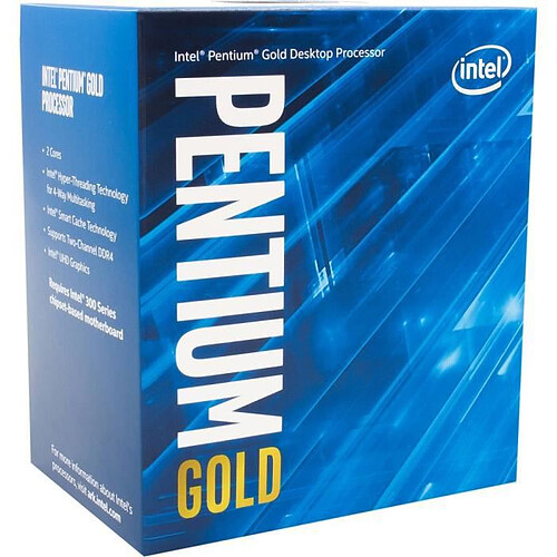 Processeur Intel Pentium Gold G-6500 (BX80701G6500) Socket LGA1200 (chipset Intel serie 400)