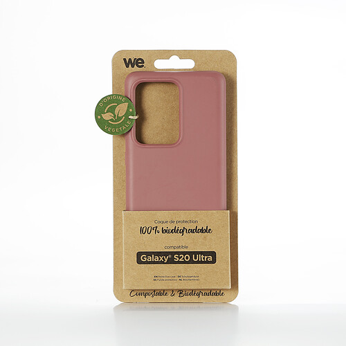 WE Coque Bio SAMSUNG GALAXY S20 Ultra - Eco-Friendly Biodégradable et Compostable - Housse Etui Antichoc, Compatible avec L'induction, Ultra Protection Bumper, Anti Rayure - Fuschia