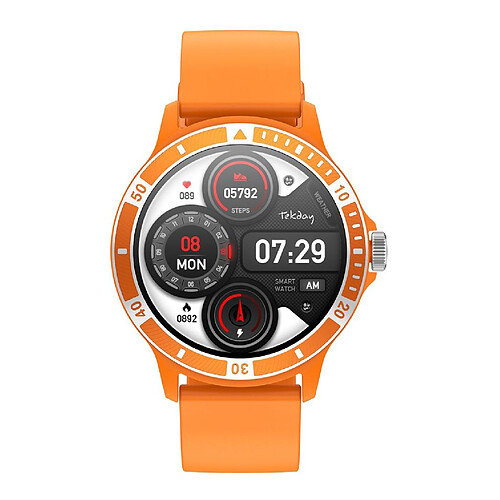 Montre connectée Mixte Tekday Tekday Connect Sport  - 656528 Bracelet Silicone Orange