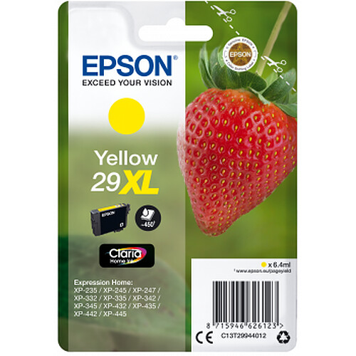 Epson Cartouche d'encre Fraise Claria Home 29 XL - Jaune